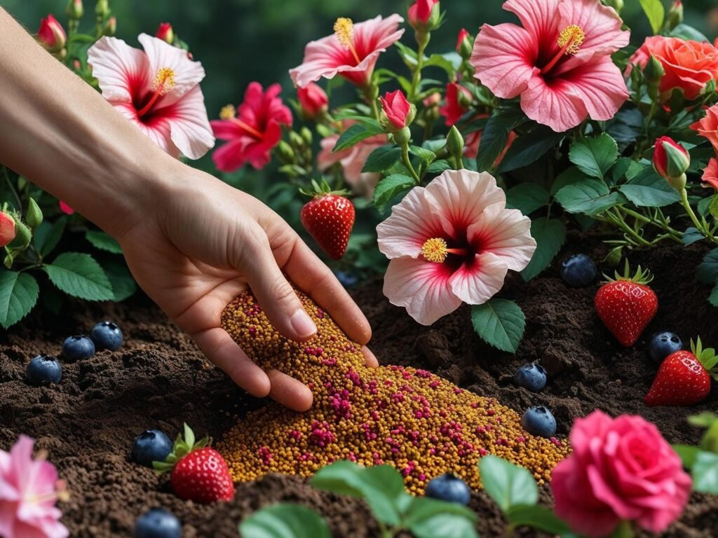 flower booster vs fruit booster used in hibiscus, roses, tomato and lemon plants