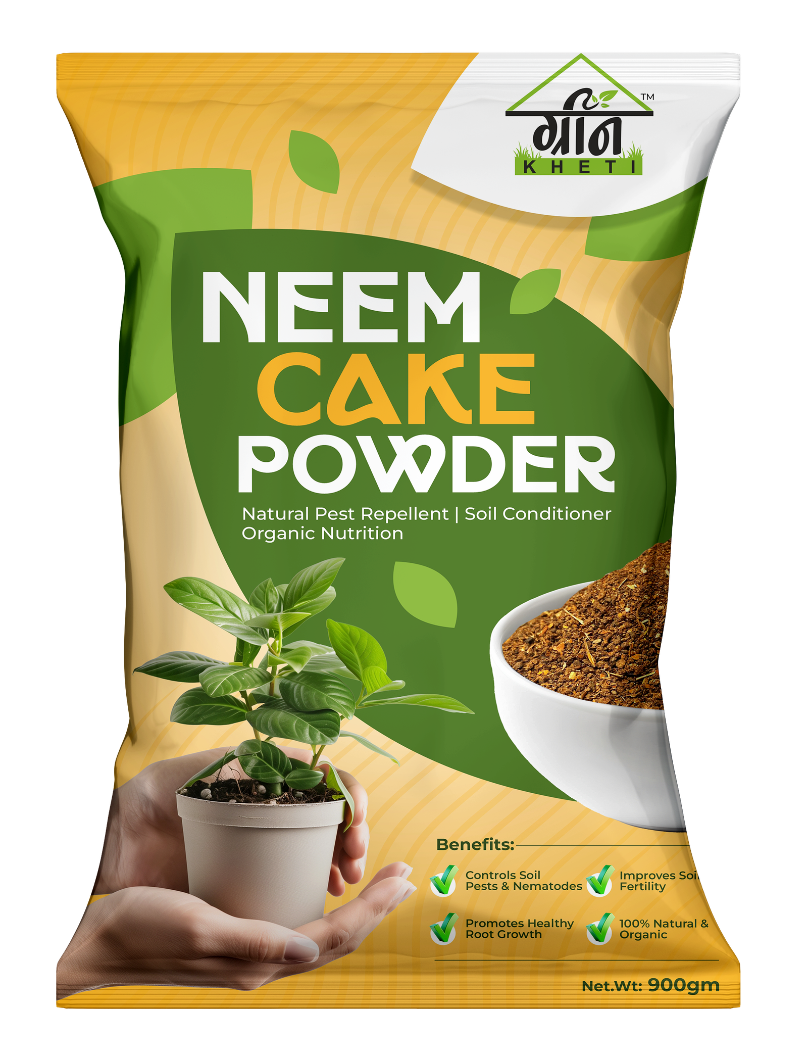GreenKheti Neem Cake Powder Front Side